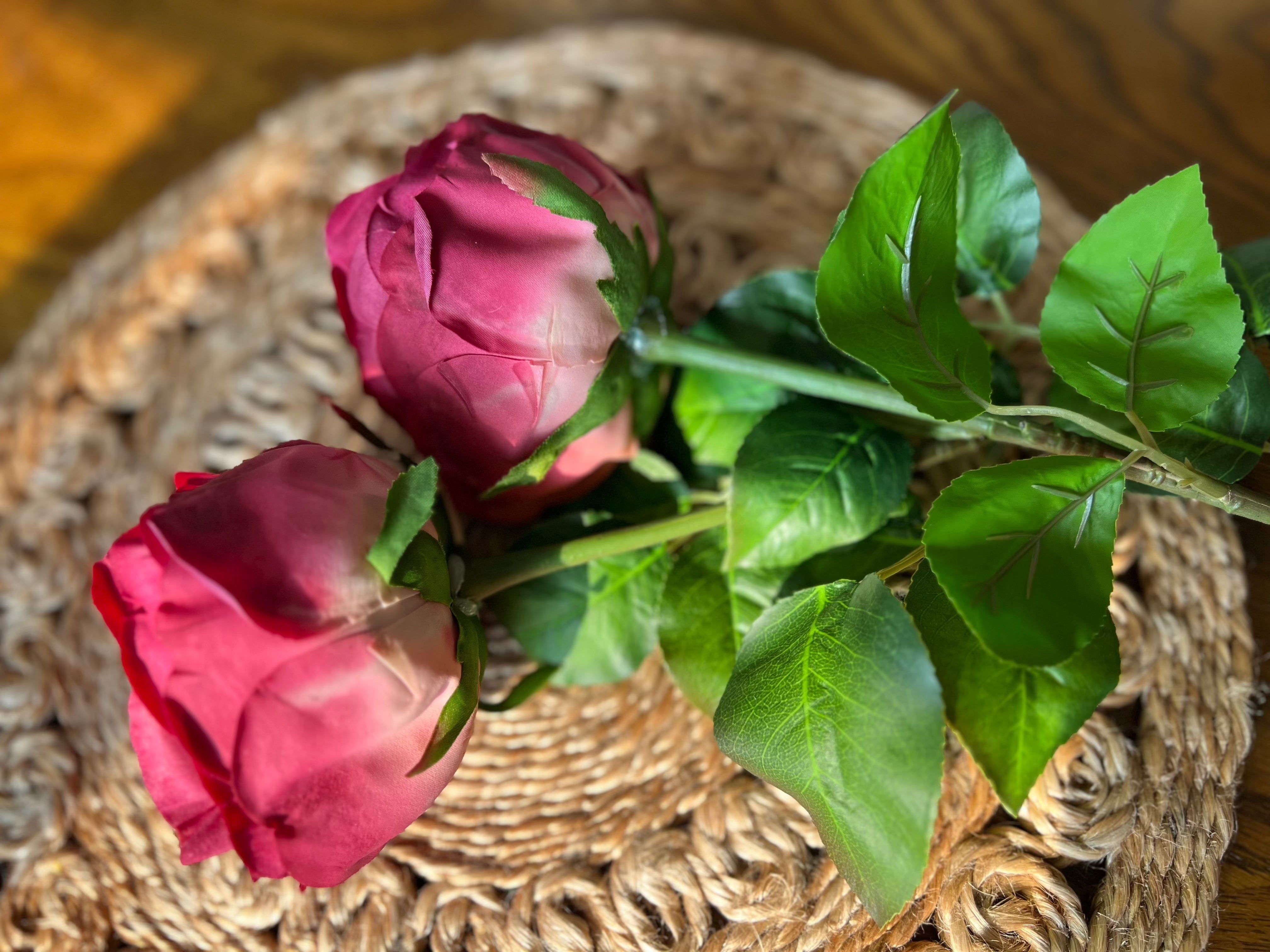 2 REAL TOUCH ARTIFICIAL AUSTIN ROSES